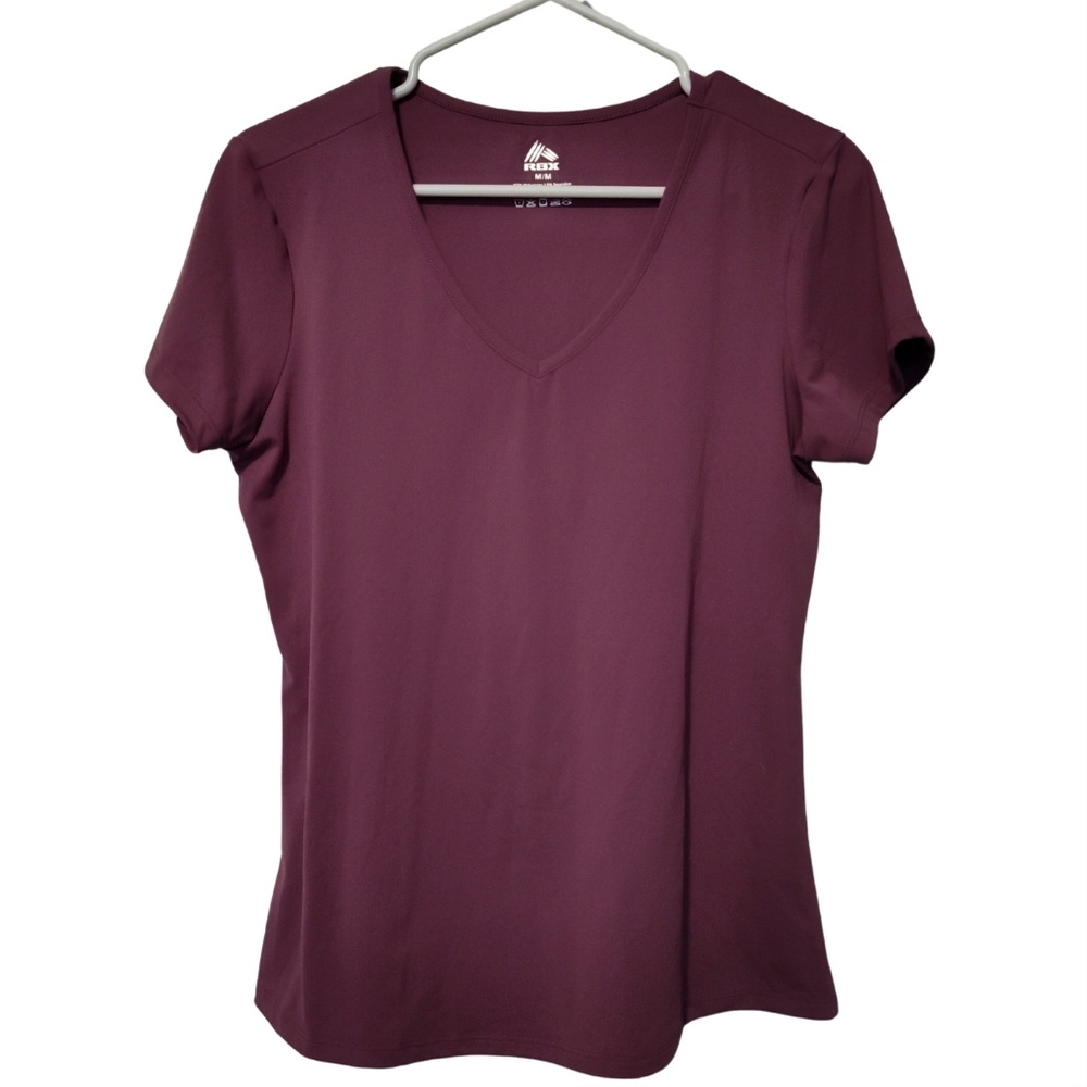 RBX Active Top Mauve Excellent Condition V-Neck Short Sleeve Top